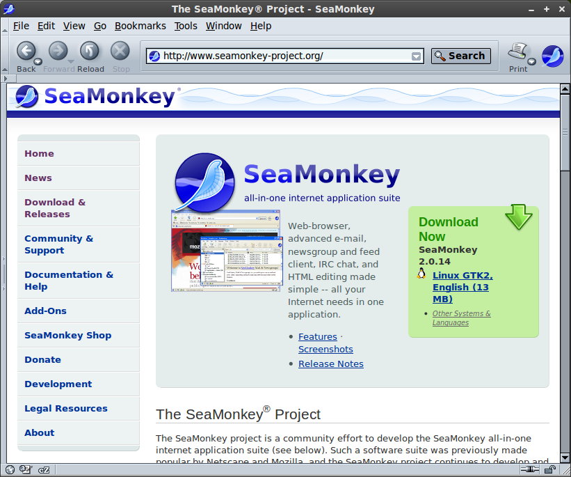 which devices uses seamonkey browser